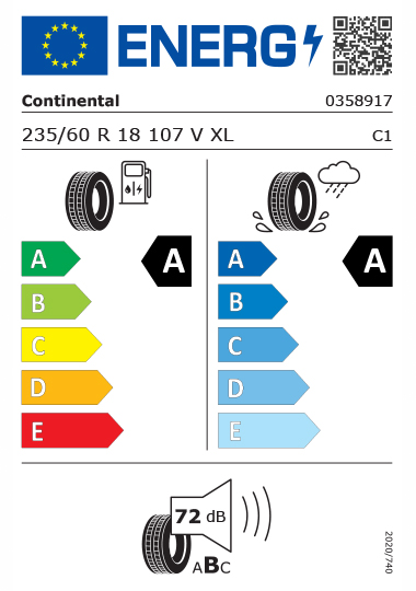 Kia Tyre Label - continental-0358917-235-60R18